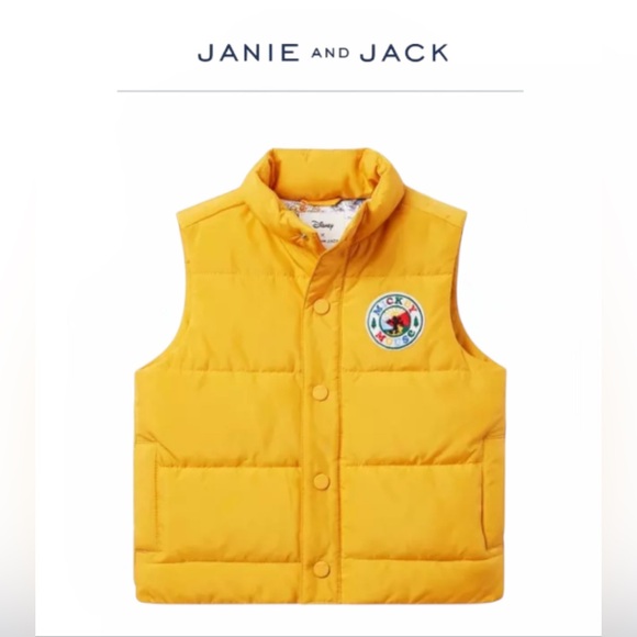 Disney Other - Janie and Jack Kid’s Golden Glow Disney Mickey Mouse Puffer Vest